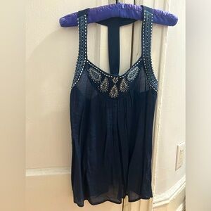 Dark blue racer back top